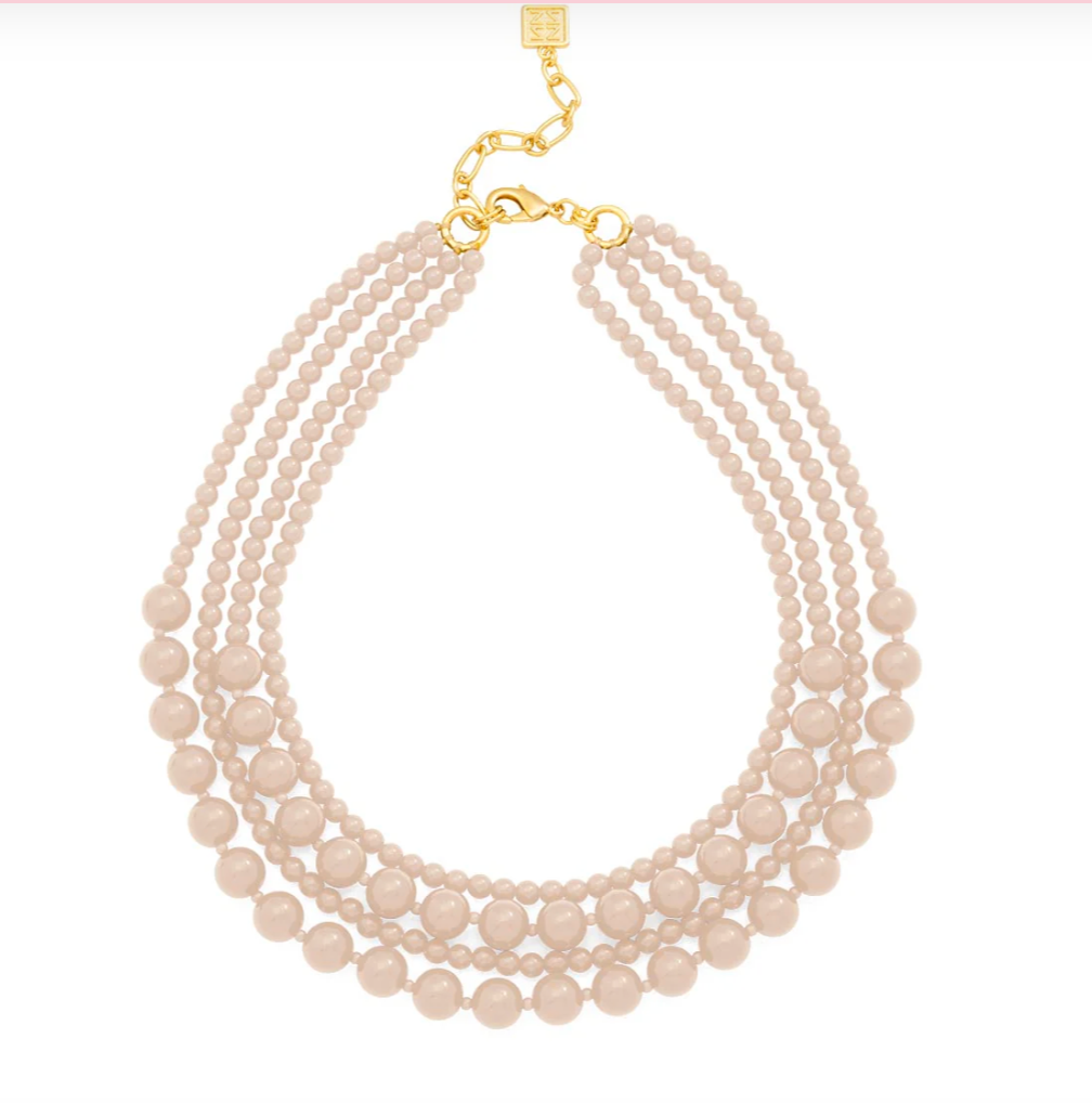 ZENZII Layered Resin Beaded Collar Necklace