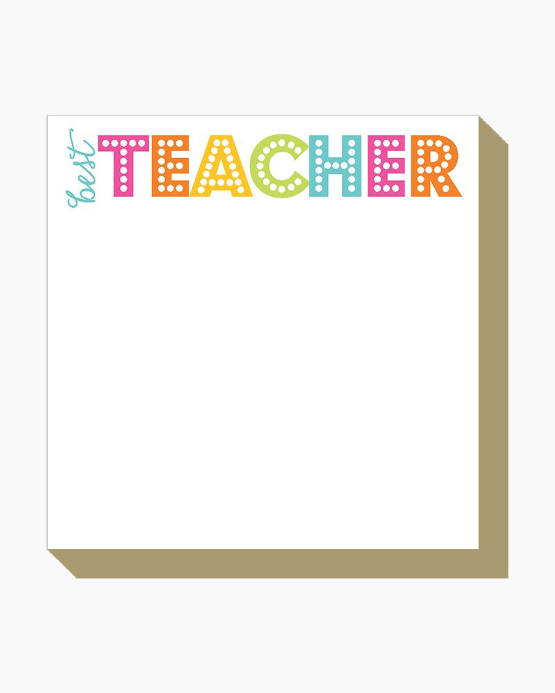 Roseanne Beck Best Teacher Notepad