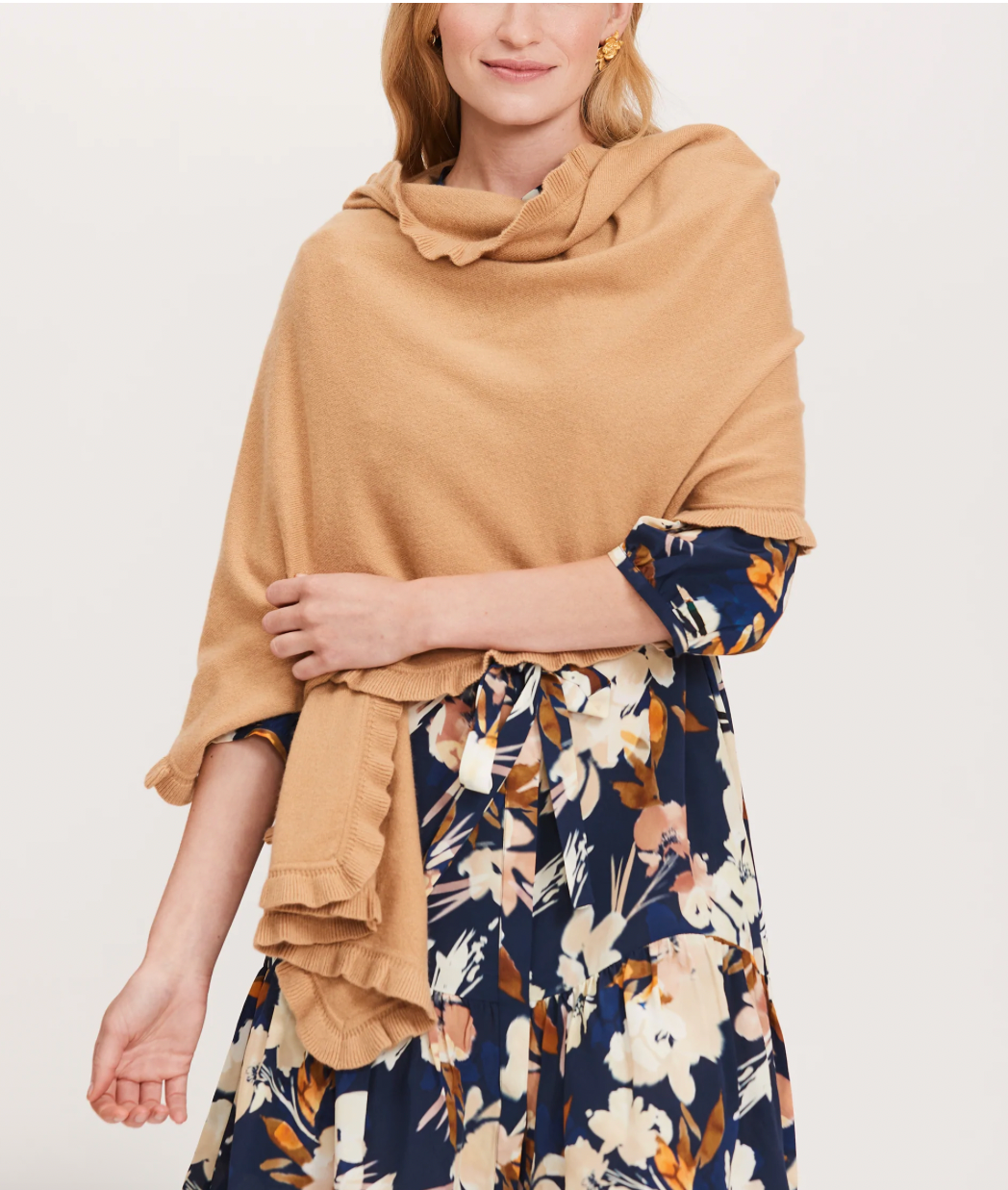 Tyler Boe Cashmere Ruffle Wrap