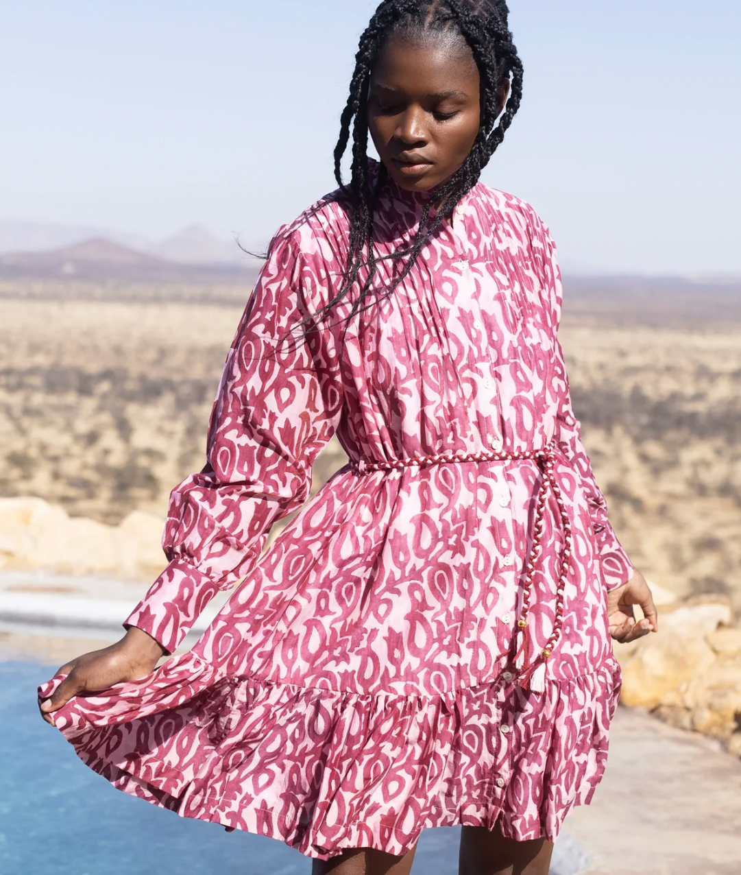 Oliphant Pintuck Flirty Dress