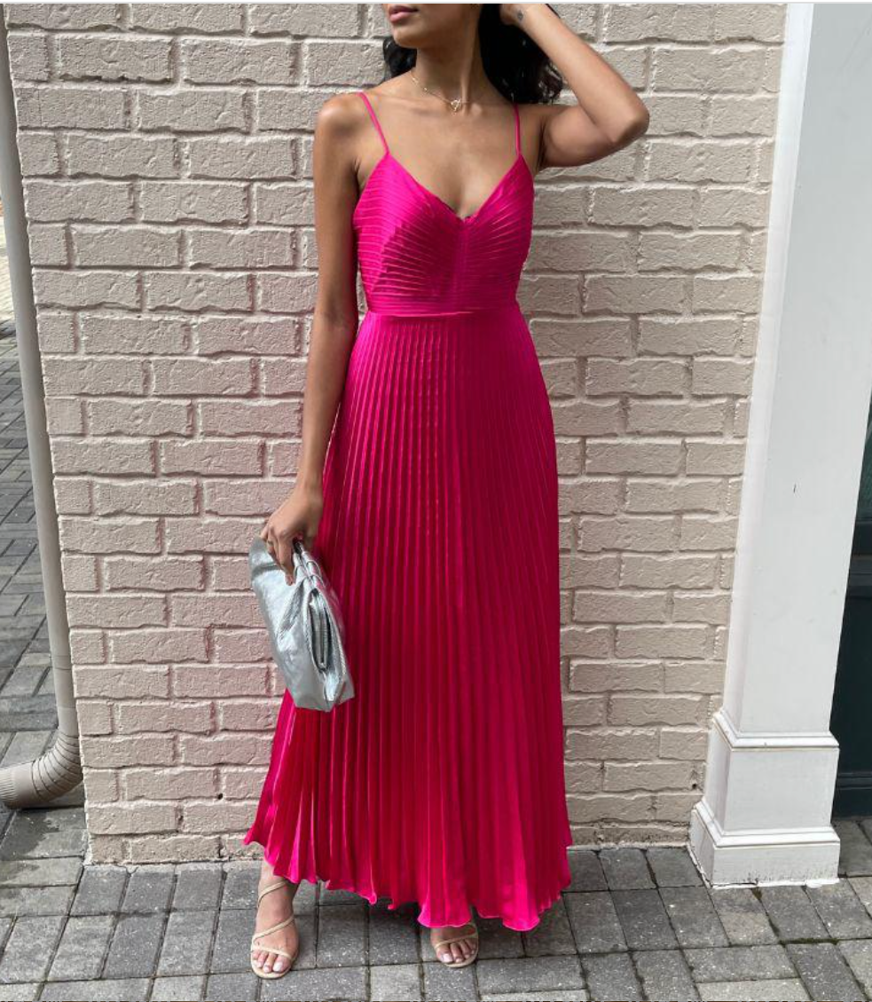 Lucy Paris Rose Pleated Dress