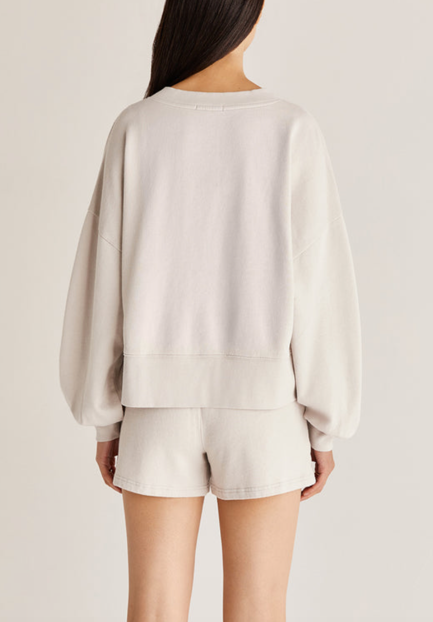 Z Supply Hana Henley Sweatshirt