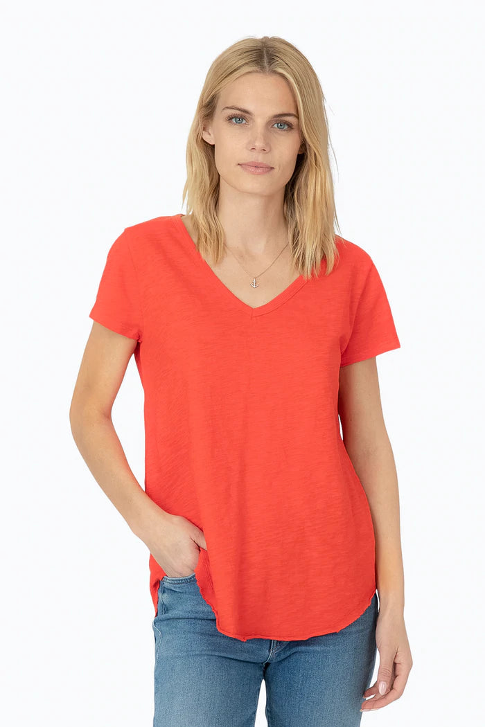 Dylan Slub V-Neck Short Sleeve