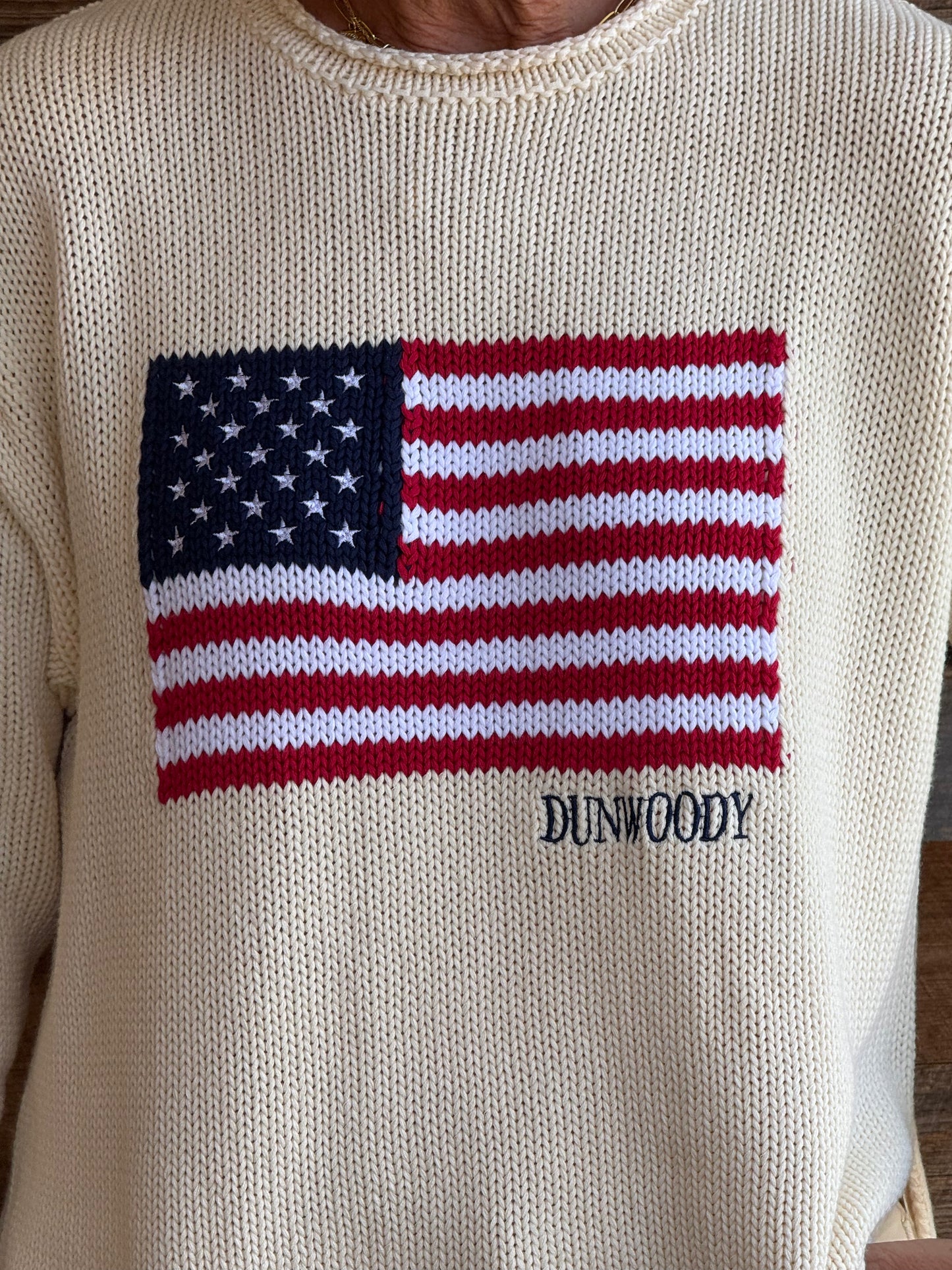 Pink Pineapple Dunwoody Flag Sweater