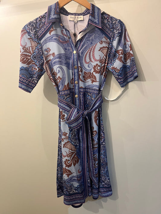 Hale Bob SS Collared Button Up Dress