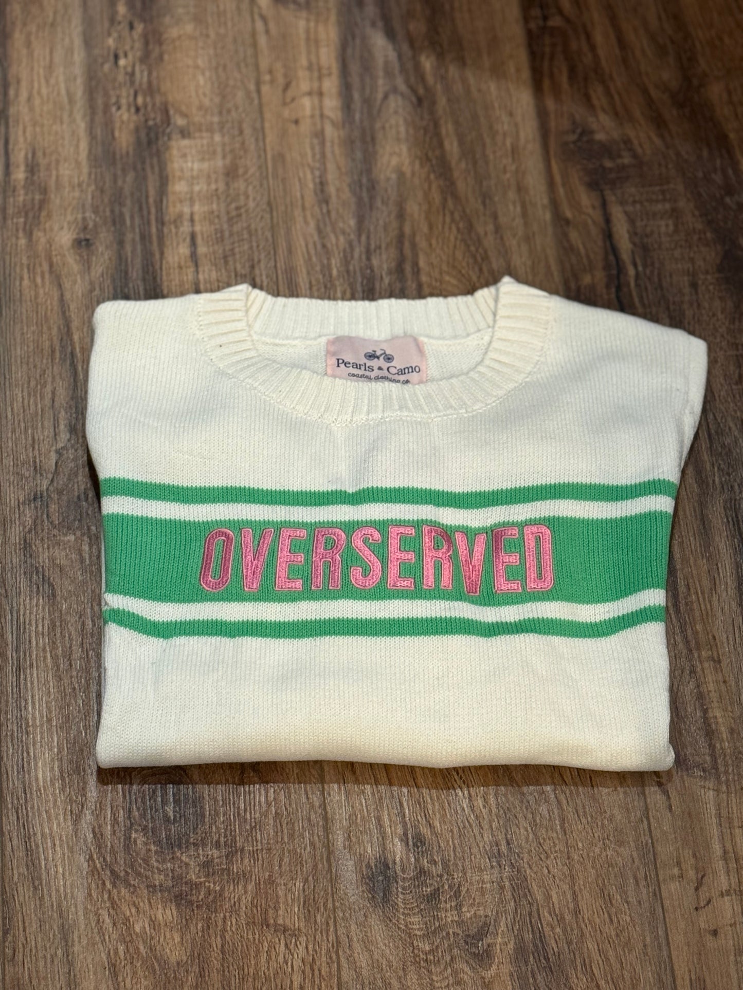 Pearls & Camo Crew Sweater