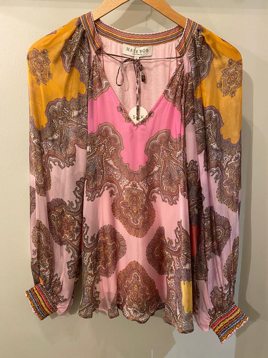 Hale Bob LS Tie Neck Top