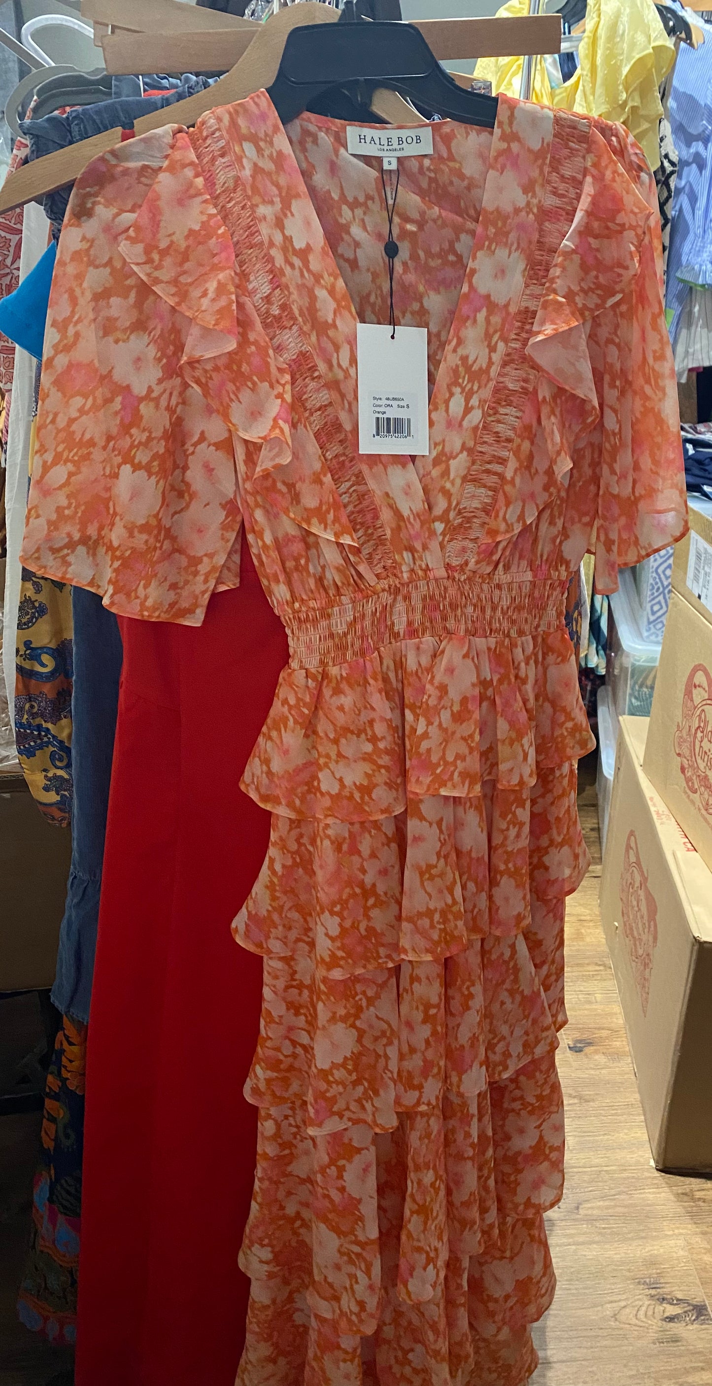 Hale Bob S/S Tiered Maxi Dress