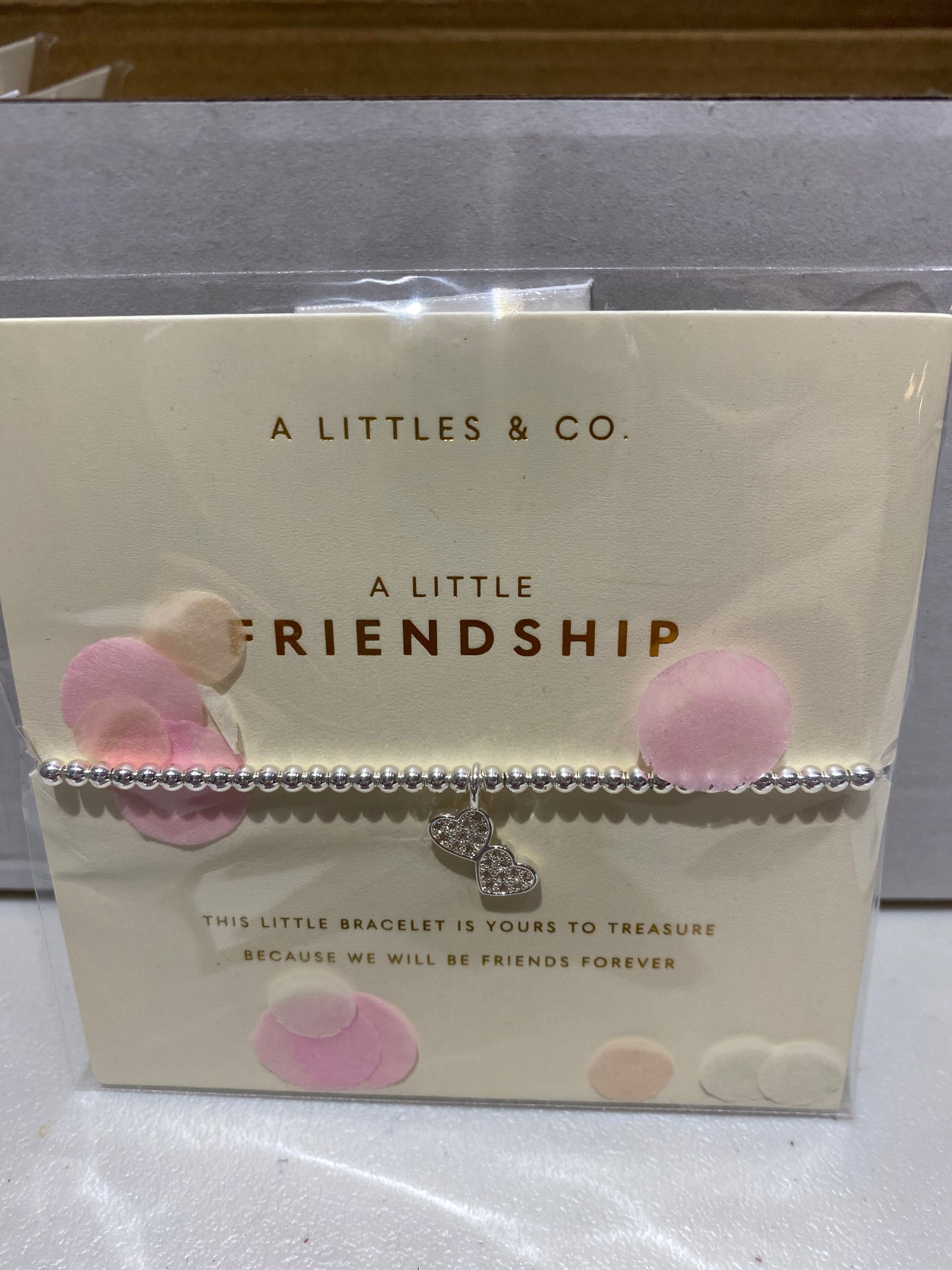 A Littles Confetti Package Silver Charm Bracelet