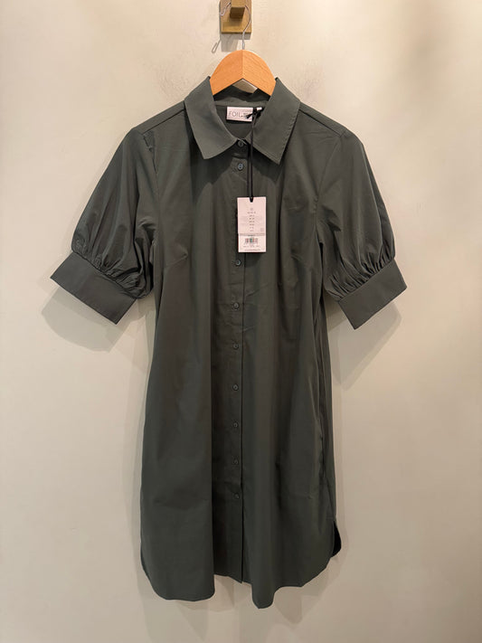 Foil A+ Button Front Dress