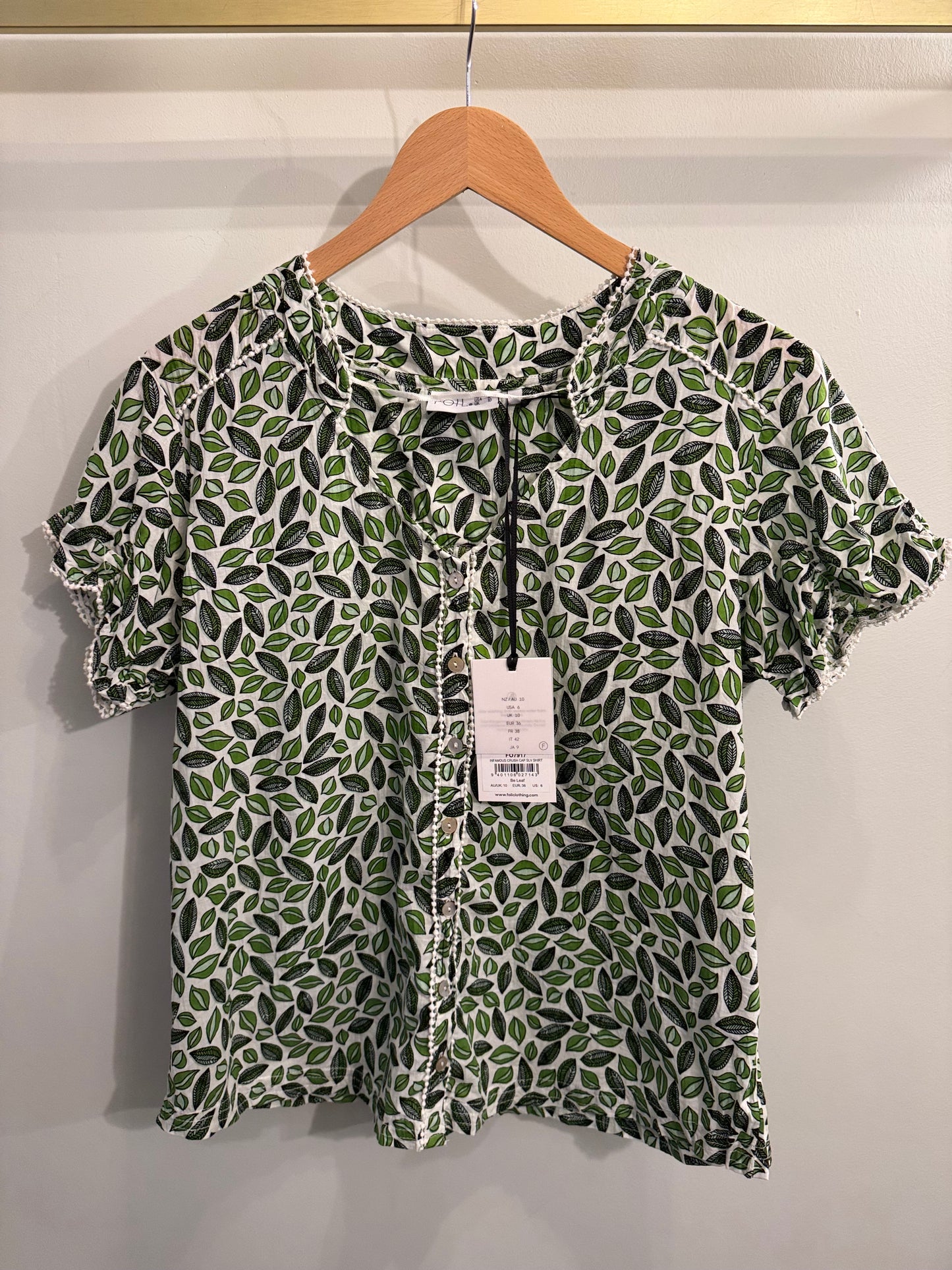 Foil Infamous Crush Cap Sleeve Shirt