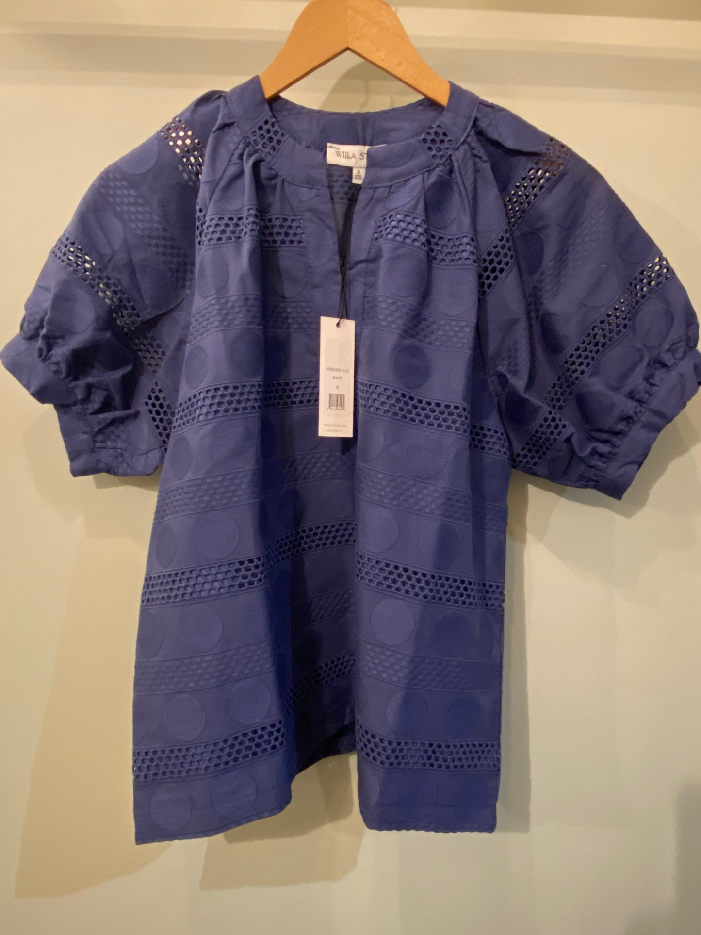 Willa Story Eyelet SS Top