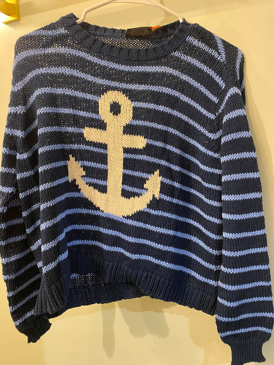 Wooden Ships Anchor Striped Crew
