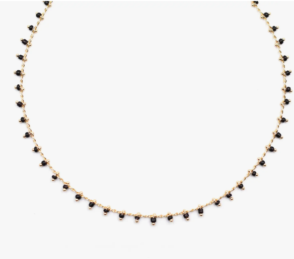 Topaz & Pearl Fringe Necklace