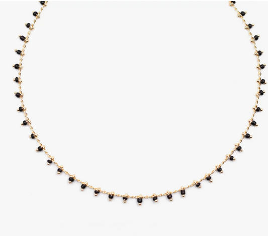 Topaz & Pearl Fringe Necklace