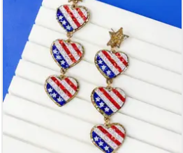 Prep Obsessed Patriotic Earrings