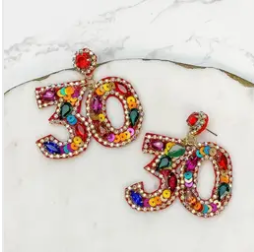 Prep Obsessed Birthday Earrings