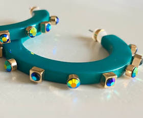 Smith & Co. City Girl Jewel Hoop Earrings