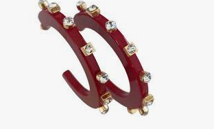 Smith & Co. City Girl Jewel Hoop Earrings