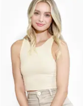 Nikibiki Chevron Highneck Crop Top