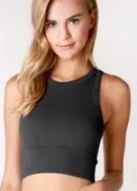 Nikibiki Vintage Chevron Highneck Crop Top