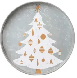 Rock Flower Paper Round Tray