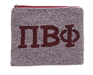 LA Chic Sorority Beaded Coin Pouch