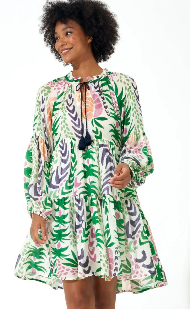 Oliphant Balloon Sleeve Short Dress