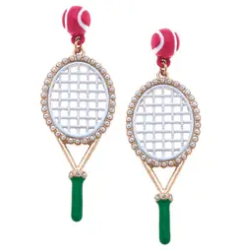 CANVAS Teddy Enamel Tennis Racket Earrings