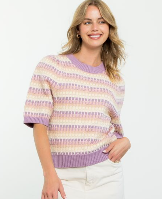 THML Multi Color Knit Top