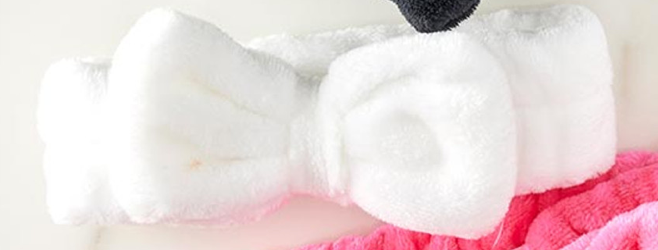 Bella il Fiore Plush Bow Spa Headband