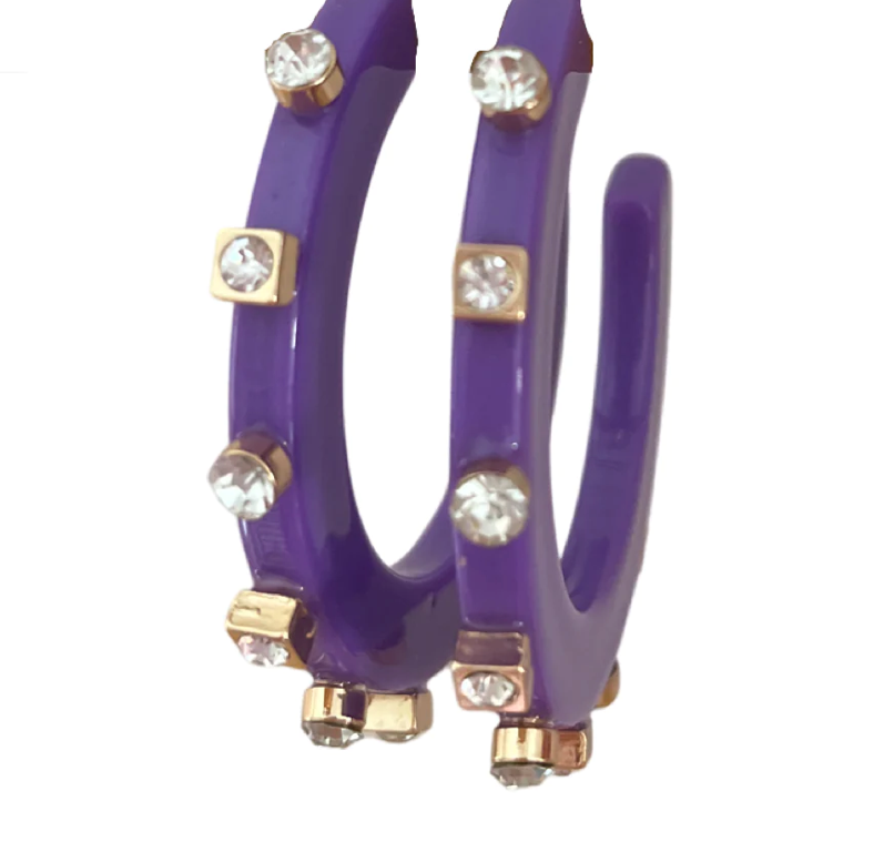 Smith & Co. City Girl Jewel Hoop Earrings