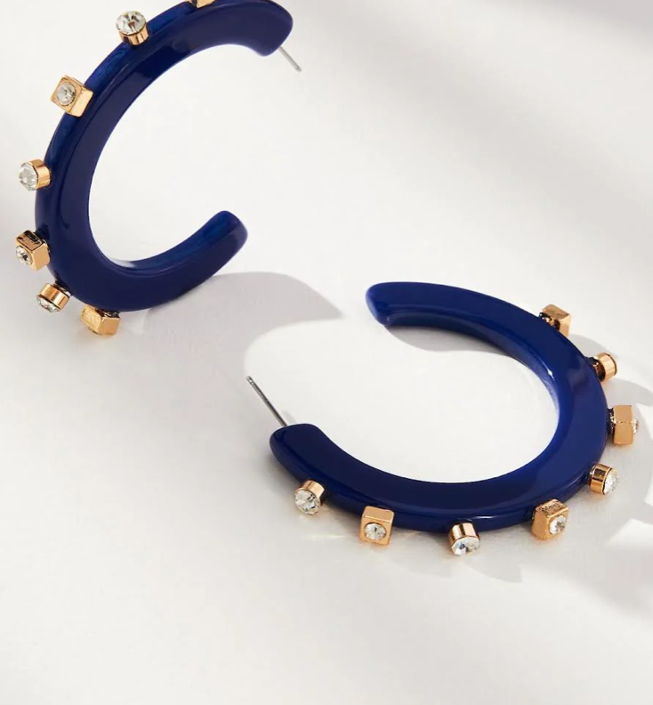 Smith & Co. City Girl Jewel Hoop Earrings