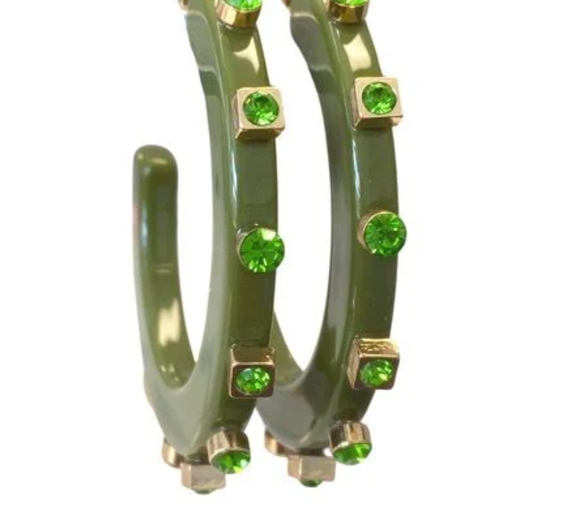 Smith & Co. City Girl Jewel Hoop Earrings