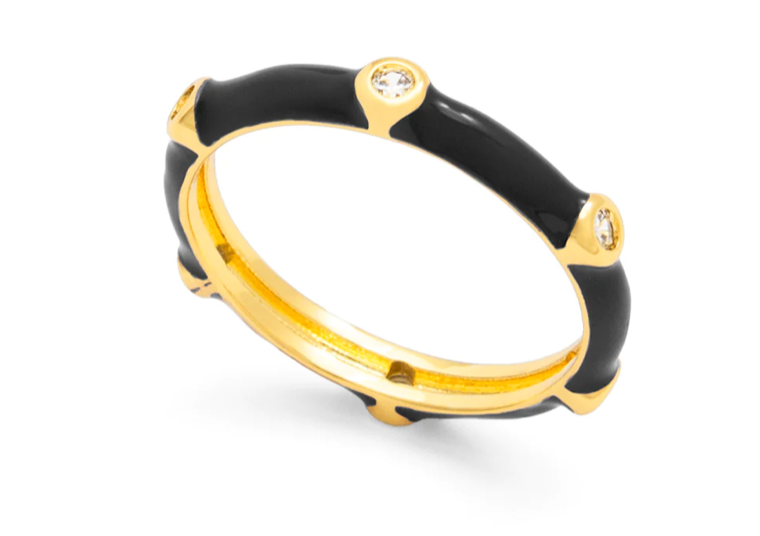 ZENZII Enamel Crystal Stacking Ring