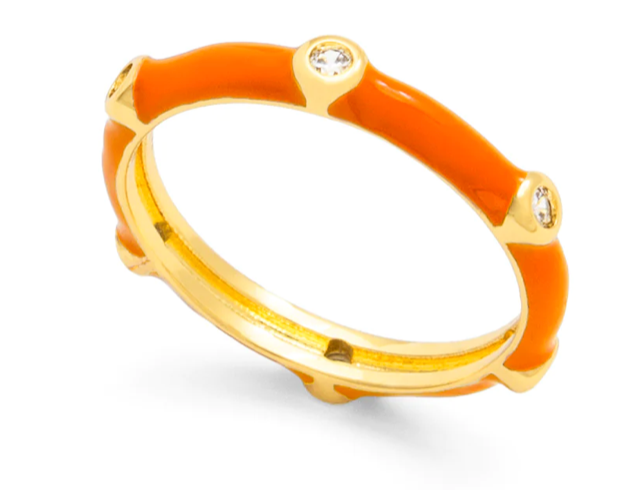 ZENZII Enamel Crystal Stacking Ring