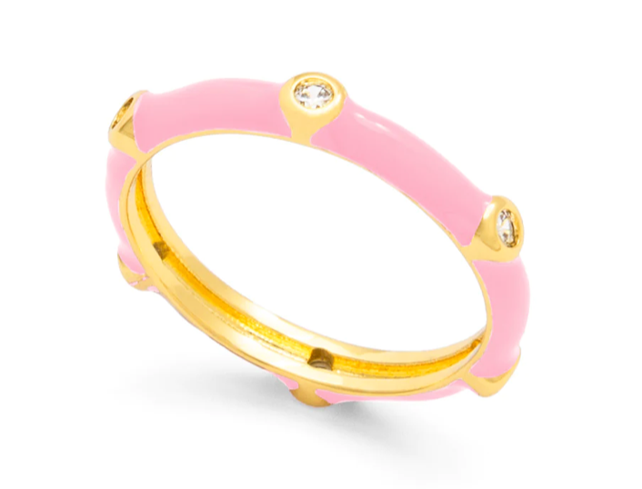 ZENZII Enamel Crystal Stacking Ring