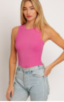 Le Lis Round Neck Sleeveless Bodysuit