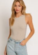 Le Lis Round Neck Sleeveless Bodysuit