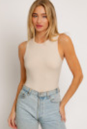 Le Lis Round Neck Sleeveless Bodysuit