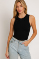 Le Lis Round Neck Sleeveless Bodysuit