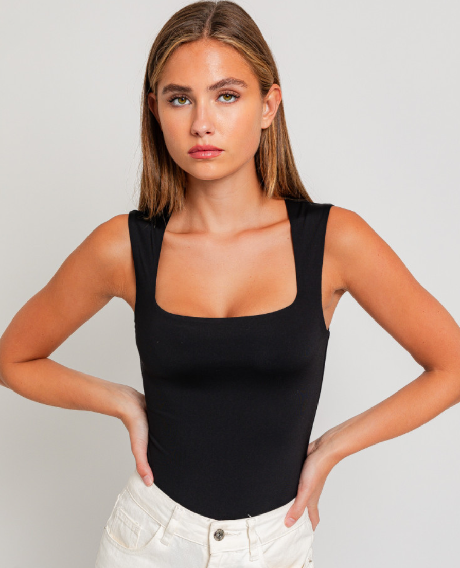 Le Lis Square Neck Sleeveless Bodysuit