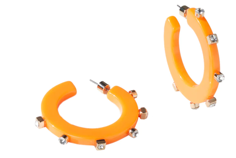 Smith & Co. City Girl Jewel Hoop Earrings