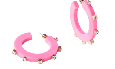 Smith & Co. City Girl Jewel Hoop Earrings
