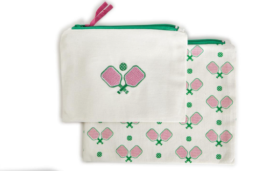 Two's Company Canvas Zipper Pouches 2pk