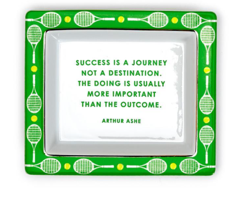Two's Company Tennis Sayings Desk Tray