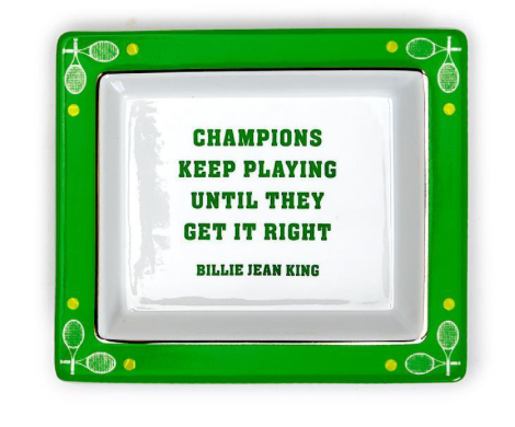 Two's Company Tennis Sayings Desk Tray