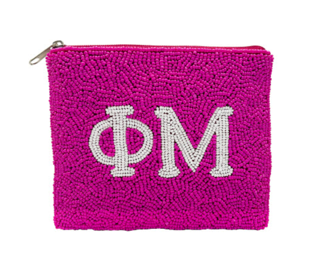 LA Chic Sorority Beaded Coin Pouch