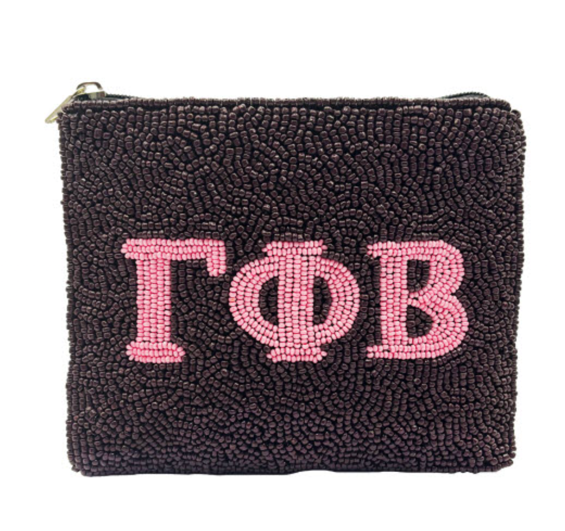 LA Chic Sorority Beaded Coin Pouch