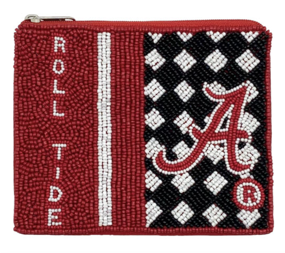 LA Chic Collegiate Beaded Coin Pouch